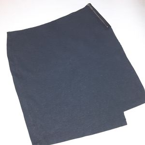 CABI sz 10 charcoal grey faux wrap skirt